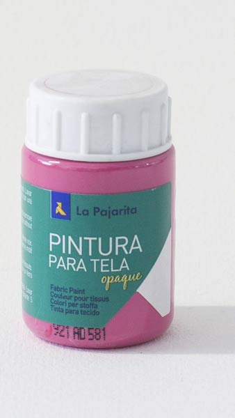 PINTURA TELA 35 ML BOTE MAGENTA OPACO BASE AGUA