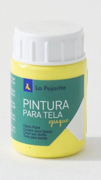PINTURA TELA 35 ML BOTE AMARILLO LIMON BASE AGUA