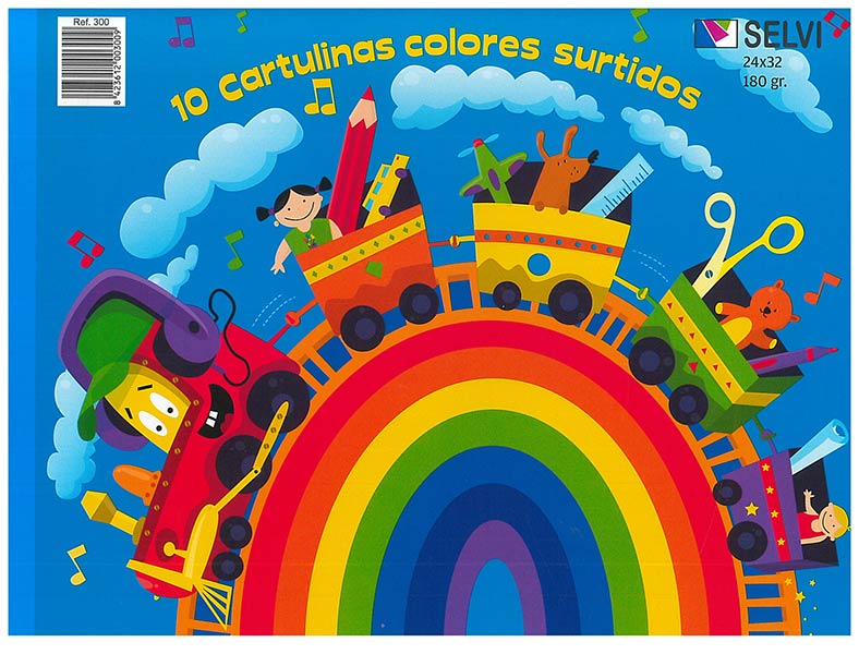 BLOCK MANUALIDADES CARTULINA 10 HOJAS COLORES SURTIDOS