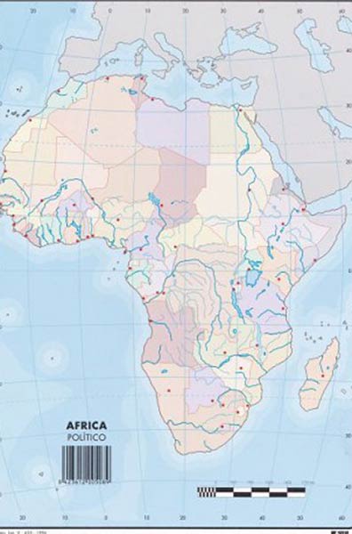 MAPA MUDO AFRICA POLITICO - 50 UNID PACK