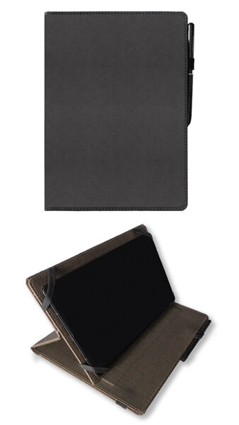 FUNDA PARA TABLET POLIPIEL GRIS (10 - 10,5 PULGADAS)