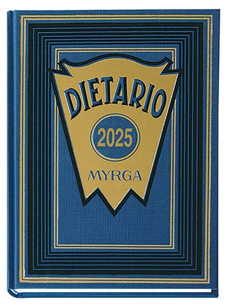 DIETARIO 2025 CUARTO DP AZUL MYRGA (15,5X21,5CM)