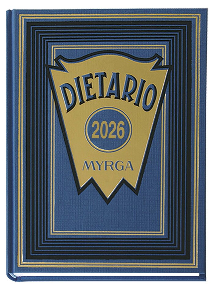 DIETARIO 2026 CUARTO DP AZUL MYRGA (15,5X21,5CM)