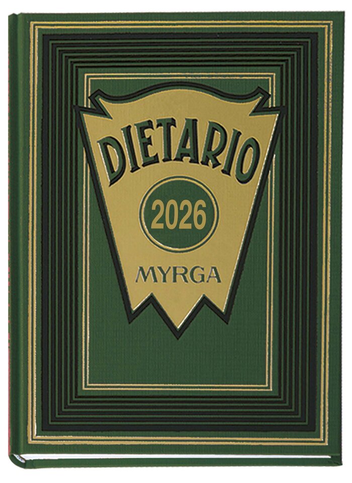 DIETARIO 2026 CUARTO DP VERDE MYRGA (15,5X21,5CM)
