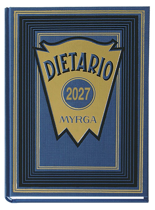 DIETARIO 2027 CUARTO DP AZUL MYRGA (15,5X21,5CM)