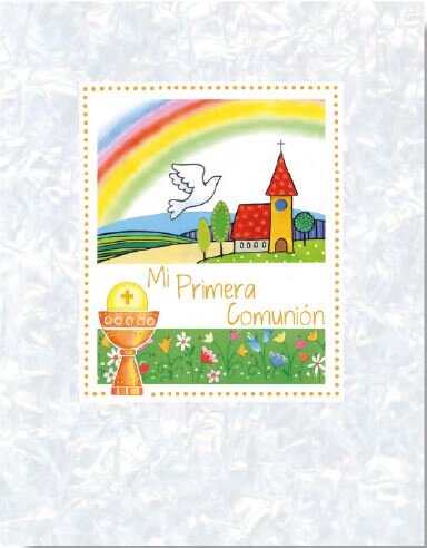 LIBRO SIMIL NACAR MUSICAL MI PRIMERA COMUNION ( ARCOIRIS )
