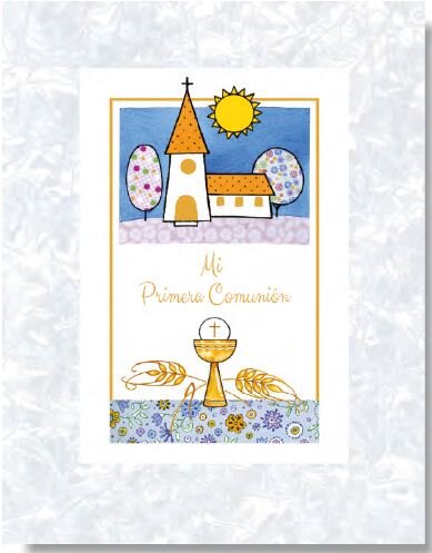 LIBRO SIMIL NACAR MUSICAL MI PRIMERA COMUNION ( IGLESIA )