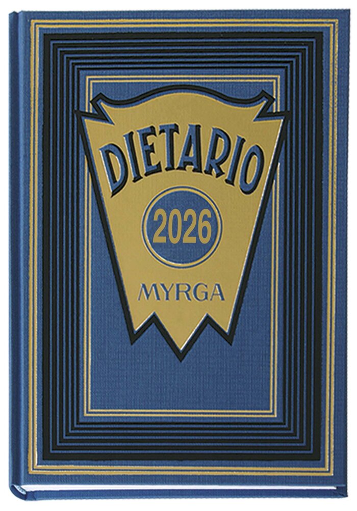 DIETARIO 2026 OCTAVO DP AZUL MYRGA (12,5X17,5CM)