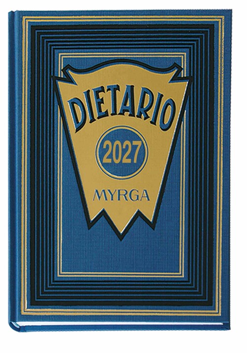 DIETARIO 2027 OCTAVO DP AZUL MYRGA (12,5X17,5CM)