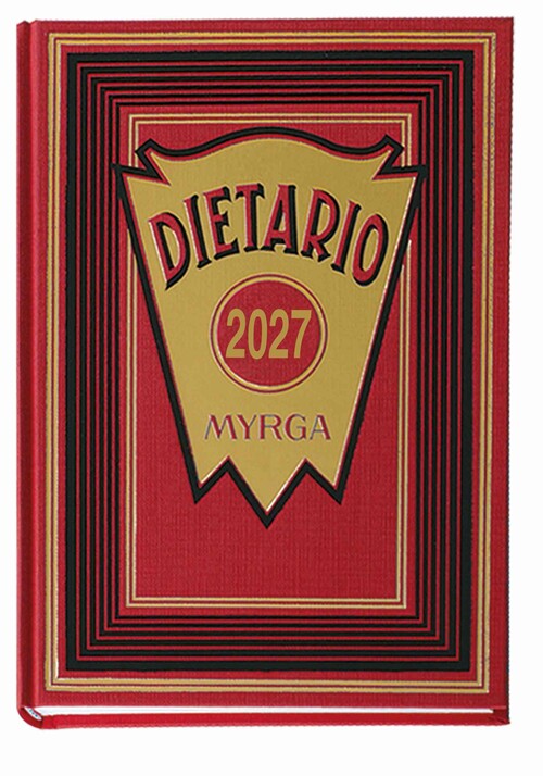 DIETARIO 2027 OCTAVO DP ROJO MYRGA (12,5X17,5CM)