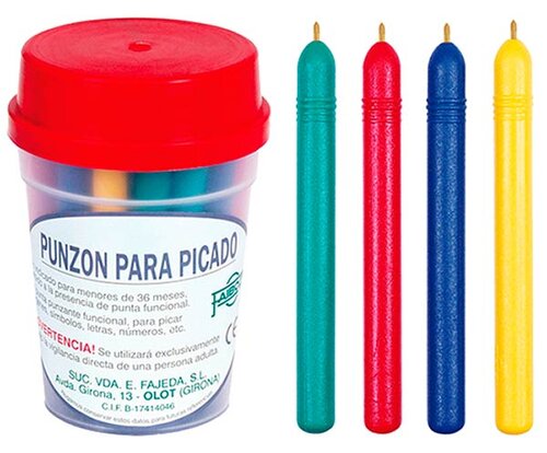 PUNZON PICADO PUNTA PLASTICO - BOLSA 25 UNIDADES