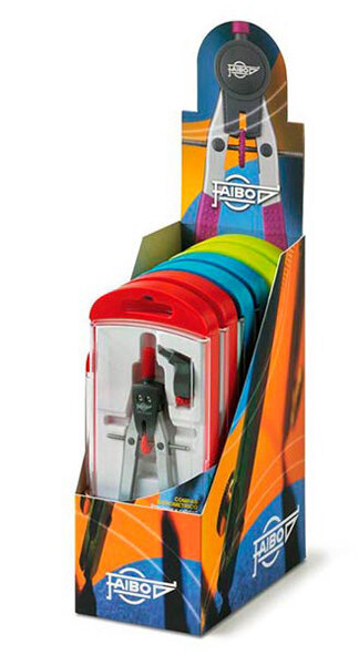 COMPAS BIGOTERA FAIBO COLORES - 6U EXPOSITOR