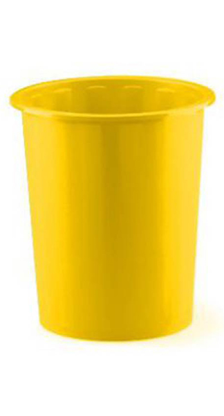 PAPELERA 14L PLASTICO COLOR AMARILLO