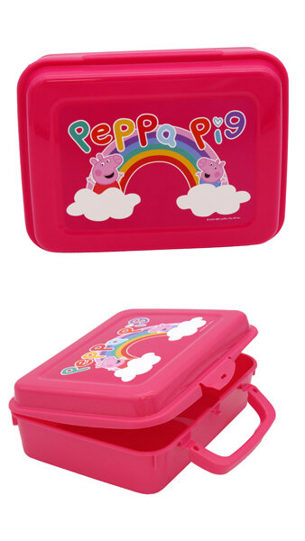 SANDWICHERA 420 ML CON ASA PEPPA PIG 20X7X16CM BPA FREE