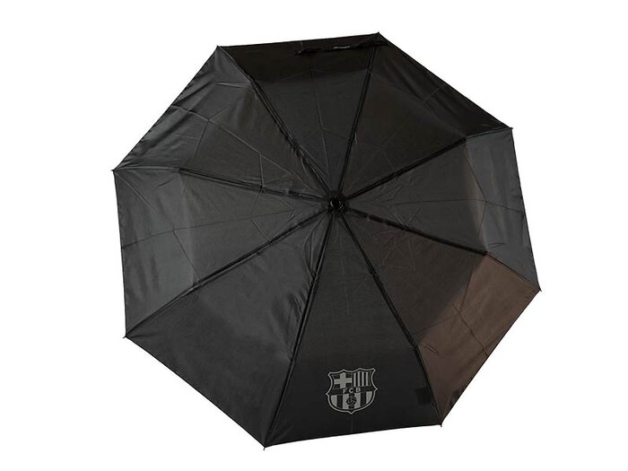 PARAGUAS PLEGABLE 48CM NEGRO FC BARCELONA