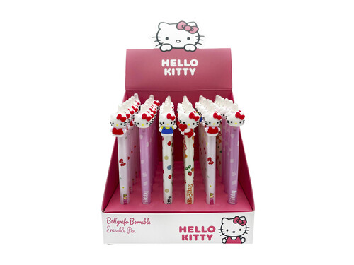 BOLI BORRABLE RETRACTIL TINTA AZUL HELLO KITTY - EXP. 36U