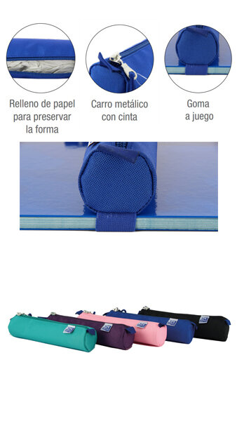 PORTATODO REDONDO PEQUEO CON GOMA SURTIDOS - PACK 5