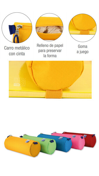 PORTATODO REDONDO GRANDE CON GOMA SURTIDOS - PACK 5