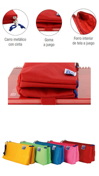 PORTATODO REDONDO GRANDE CON GOMA SURTIDOS - PACK 5