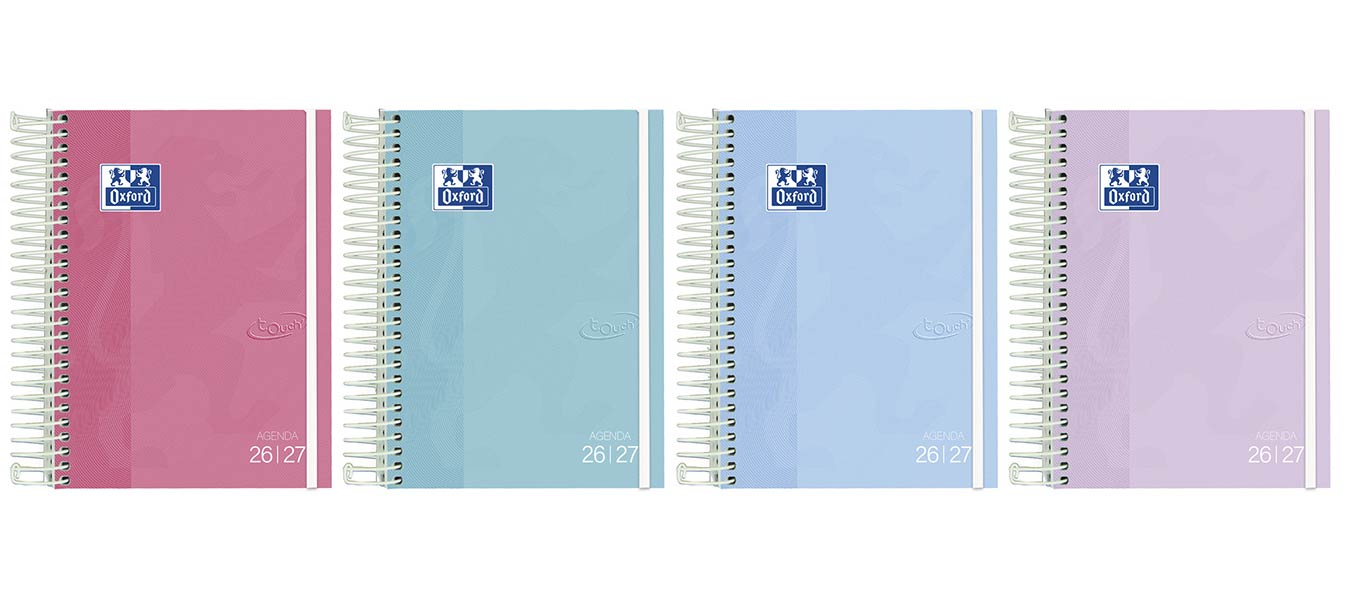 AGENDA ESCOLAR A5 DP 26-27 TOUCH PASTEL TAPA EXTRADURA