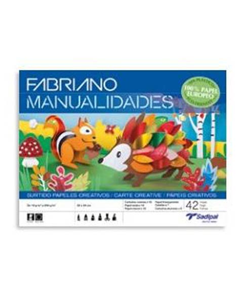 BLOCK MANUALIDADES MULTIPLE 42H SURTIDAS-PACK 10 FABRIANO