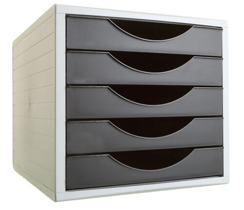 MODULO 5 CAJONES NEGRO OPACO SERIE 4000 ARCHIVOTEC