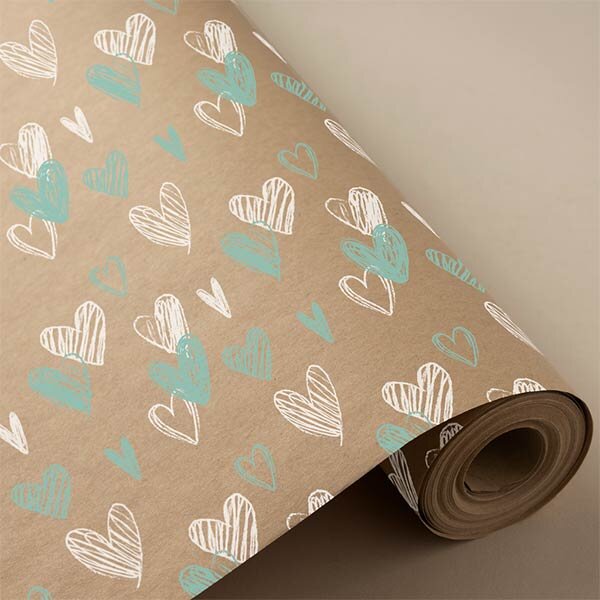 BOBINA 62 CM TODO A�O KRAFT CORAZONES 4 KG