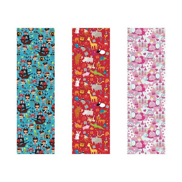 PAPEL REGALO INFANTIL 1X3M - 30U CAJA ROLLITOS