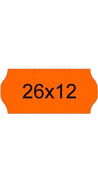 ROLLO ETIQUETAS 26X12 NARANJA PERMANENTE -CAJA 50U