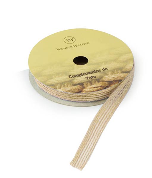 CINTA DE YUTE 10MMX3M COLOR NATURAL