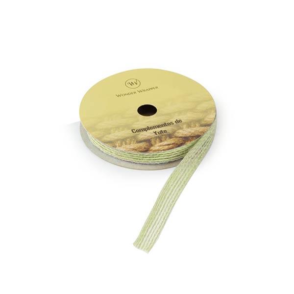CINTA DE YUTE 10MMX3M COLOR VERDE - PACK 3