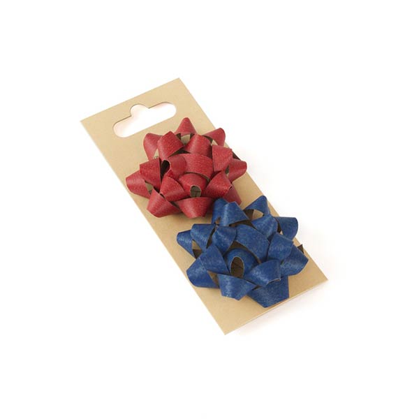 SET 2 COCAS 60MM DIAMETRO AZUL / ROJO PAPEL KRAFT 100% REC.