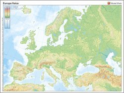 MAPA MUDO EUROPA FISICA 50U PACK