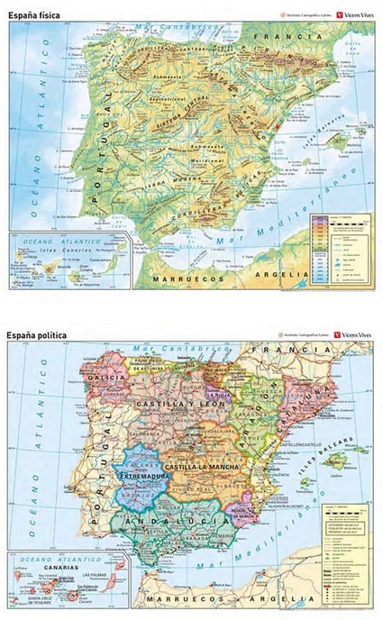 MAPA MURAL ESPA�A FISICA+POLITICA (2 MAPAS PACK)