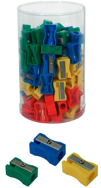 AFILALAPIZ 1 AGUJERO PLASTICO COLORES-BOTE 72U