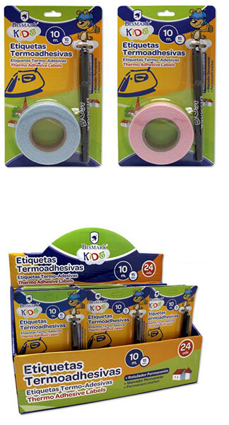 BLISTER ROLLO ETIQUETAS PLANCHA CON ROTU NEGRO