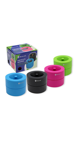 PORTACLIPS REDONDO COLORES SURTIDOS BISMARK