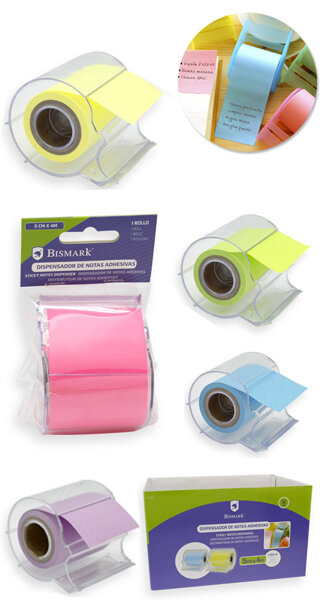 DISPENSADOR DE NOTAS ADHESIVAS (1 ROLLO DE 5CM X 4 METROS)