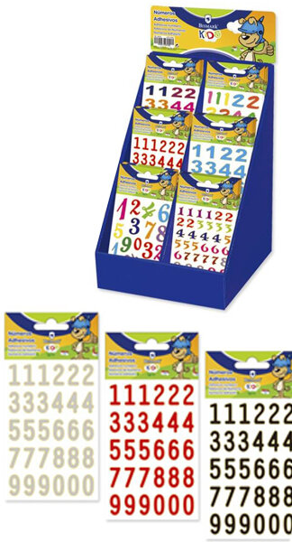 ETIQUETAS ADHESIVAS 8X16CM NUMEROS SURTIDOS-CAJA 60