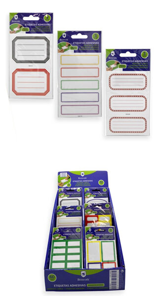 ETIQUETAS ADHESIVAS 8X16CM COLORES ARCHIVO Y OFICINA