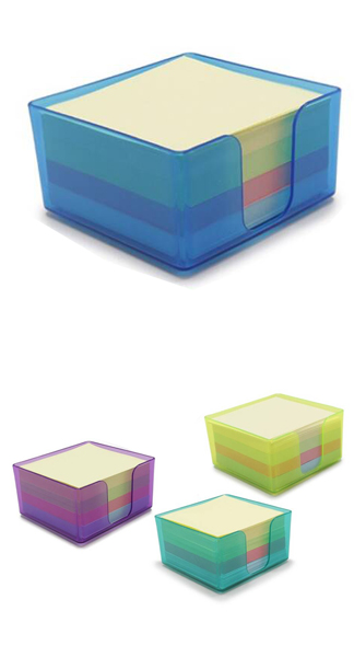 TACO NOTAS 8X8 COLORES PASTEL 400H EN CAJA PVC-EXP.12