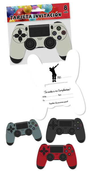 TARJETA INVITACION CUMPLEA�OS GAME 8U BLISTER