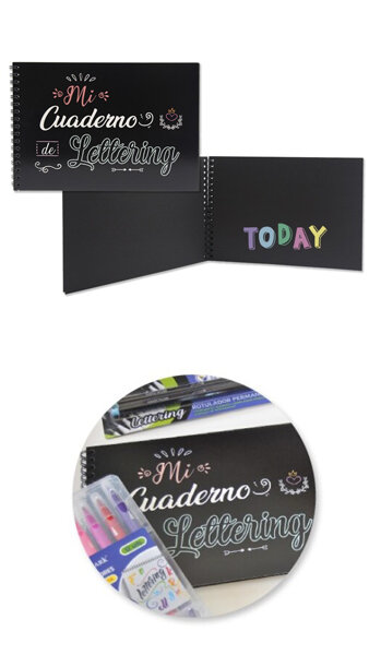 BLOCK A5 32H NEGRAS 180GR LETTERING