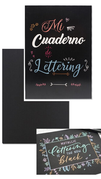 BLOCK A4 50H NEGRAS 180GR LETTERING