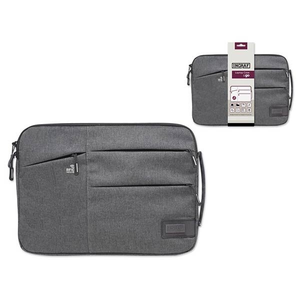 FUNDA ORDENADOR 11,6 GRIS RFID PROTECTION 35X25X2CM