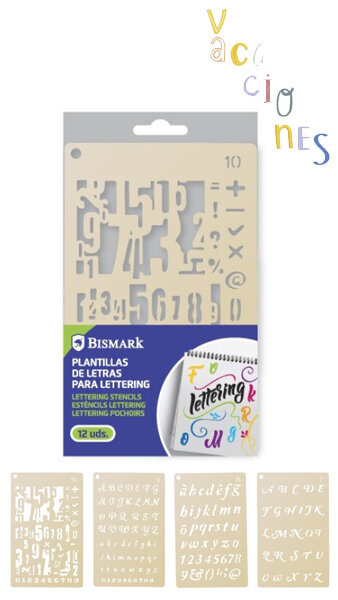 PLANTILLAS PP DE LETRAS PARA LETTERING (MODELOS SURTIDOS)