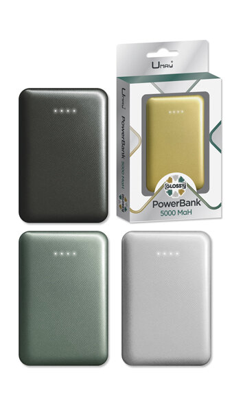 BATERIA EXTERNA 5000 MAH GLOSSY COLLECTION POWERBANK