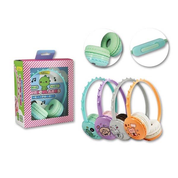 AURICULARES INFANTILES DINO CON MICROFONO
