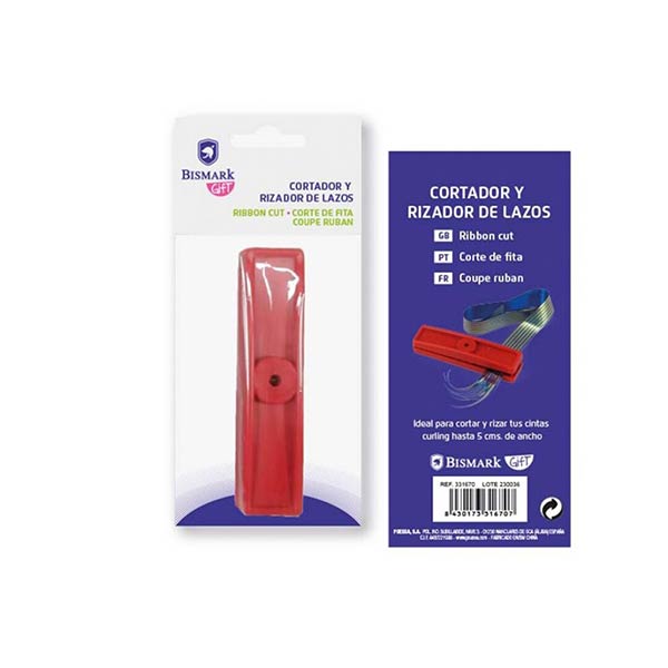 BLISTER CORTADOR Y RIZADOR DE LAZO PARA ENVOLVER REGALO