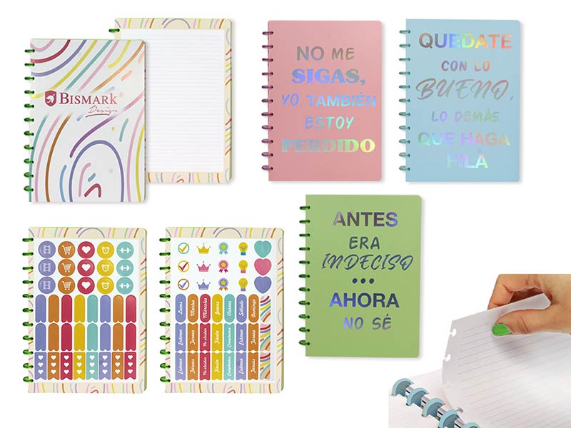 CUADERNO A4 INTELIGENTE ANILLAS COLORES + PEGATINAS -EXP. 6